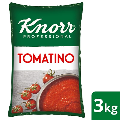 Knorr Professional Tomatino poche Sauce Tomate 3 kg - Knorr Tomatino est cuisiné à partir de tomates mûries au soleil d’Italie et cueillies à point.